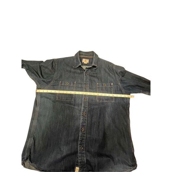 Timberland Men’s Button Down Denim Shirt Sz XL Slim Fit - Picture 5 of 7
